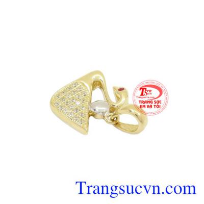 Mặt dây thiên nga vàng Korea trẻ trung, thời trang,