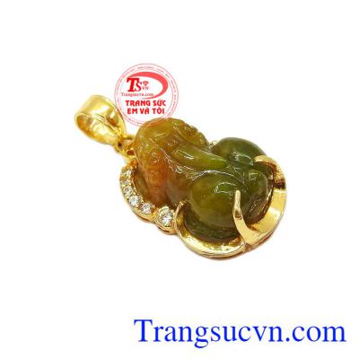 Mặt Tỳ Hưu đeo hợp thời trang và phong thủy, phù hợp nhiều loại dây chuyền khác nhau,Mặt dây tỳ hưu 14k an nhiên
