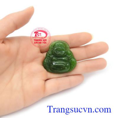 Mặt Di Lặc Nephrite hạnh phúc