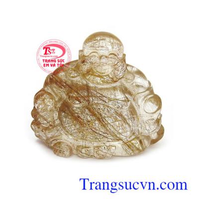 Mặt Di Lặc thạch anh tóc hạnh phúc