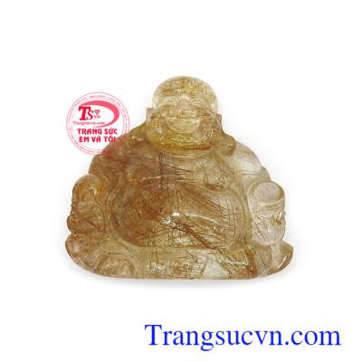 Mặt Di Lặc thạch anh tóc hạnh phúc chế tác đẹp, chất lượng cao, phù hợp làm mặt dây chuyền đeo thời trang và phong thủy