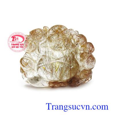 Mặt Di Lặc thạch anh tóc thịnh vượng