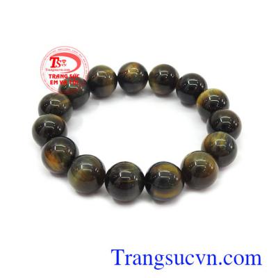 Mắt hổ cho nam đeo may mắn,thành công,hạnh phúc,mang tài lộc,mệnh kim, đeo bền đẹp,sáng bóng chuỗi đá mắt hổ,mặt hổ tròn,vòng tay nam,nữ