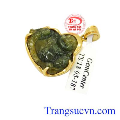 Mặt phật di lặc sapphire vàng tây đem lại may mắn về sức khỏe và phong thủy cho người sở hữu.
