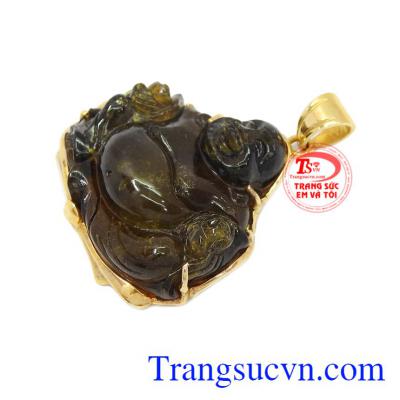 Mặt Phật Di Lặc có thể kết hợp với dây chuyền vàng, dây da.