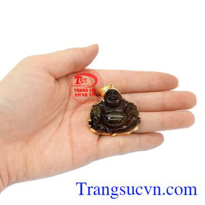 Mặt phật tumalin vàng, bảo hành 6 tháng.