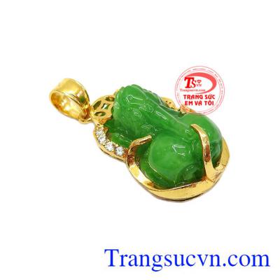 Tỳ hưu đem lại tài lộc, may mắn cho người đeo,Mặt tỳ hưu vàng 14k may mắn