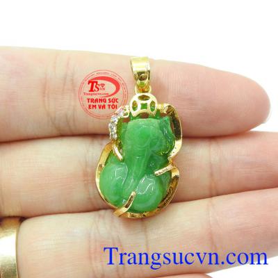 Mặt tỳ hưu vàng 14k may mắn