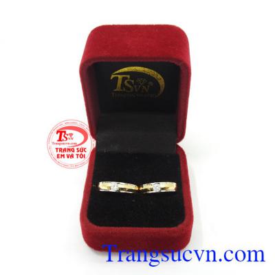 Nhẫn cưới 10k Korea son sắc