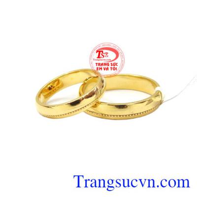 Nhẫn cưới trơn vàng sản phẩm chế tác từ vàng 14k chuẩn chất lượng,Nhẫn cưới trơn vàng