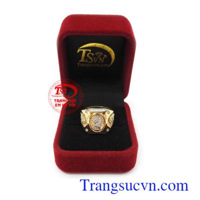 Nhẫn nam vàng tây chế tác công nghệ cao, phù hợp phong cách phái mạnh