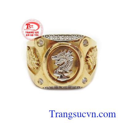 Nhẫn nam vàng tây 10k tinh xảo, sắc nét, là món quà tặng ý nghĩa