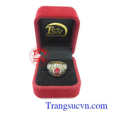 Nhẫn nam vàng tây thiết kế và chế tác tinh tế, đeo hợp thời trang và sang trọng dành cho nam, chiếc nhẫn vàng tây sáng bóng chất lượng vàng đảm bảo