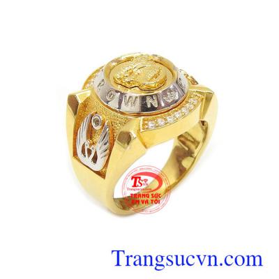 Nhẫn nam vàng trắng tinh xảo, Nhẫn nam vàng trắng tinh xảo, nhẫn nam vàng 10k đẹp, nhẫn nam vàng trắng sáng, bền màu, sang trọng