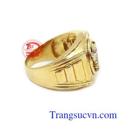 Nhẫn nam đại bàng dũng mãnh vàng tây 10k bền đẹp, sang trọng, đeo hợp thời trang