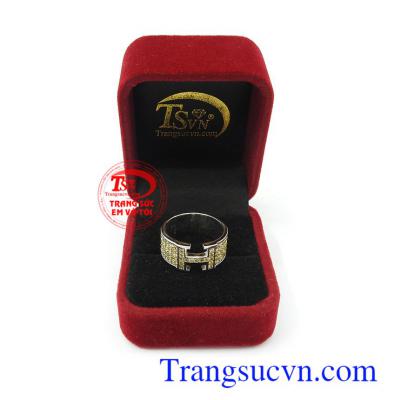 Nhẫn nam H vàng trắng
