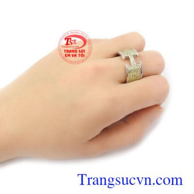Nhẫn nam vàng tây bền đẹp, chất lượng, bảo hành 12 tháng