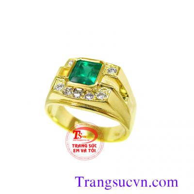 Nhẫn nam ngọc lục bảo