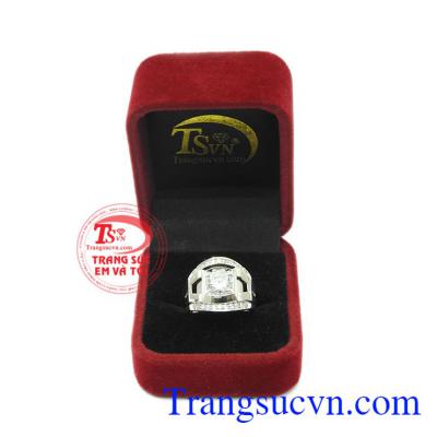 Nhẫn nam vàng trắng uy tín, chất lượng, giao hàng toàn quốc