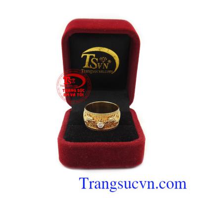 Nhẫn nam rồng chầu 3D