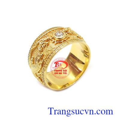 Nhẫn nam rồng chầu 3D vàng rồng 14k đẳng cấp và bền đẹp đảm bảo chất lượng,nhẫn nam vàng tây,chất lượng giới doanh nhân ưa chuộng