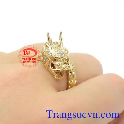 Nhẫn nam rồng vàng 18k đắng cấp