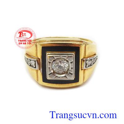Nhẫn nam thời thượng 18k, nhẫn nam vàng tây 18k, chất lượng đảm bảo, có giấy chứng nhận vàng, bảo hành 12 tháng, mang đến cho người đeo vẻ sang trọng lịch lãm