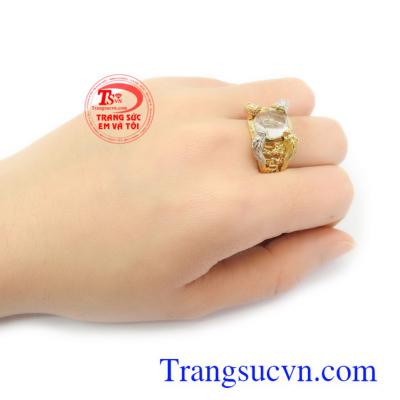 Nhẫn nam tứ long quy tụ, nhẫn nam vàng tây đẹp, vàng 18k đảm bảo, chế tác tinh xảo, mang lại vẻ đẹp sang trọng, quý phái và tài lộc, thành công cho người đeo