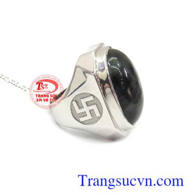 Nhẫn nam vàng trắng tinh tế Nhẫn Nam đá quý hợp thời trang tinh xảo và đẳng cấp Nhận đặt làm nhẫn nam vàng tây theo mẫu,nhẫn nam đẹp vàng trắng