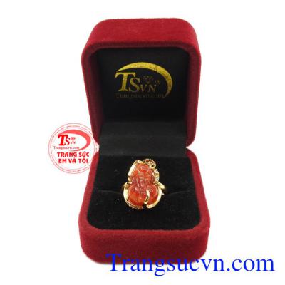 Nhẫn nữ 14k tỳ hưu chiêu lộc