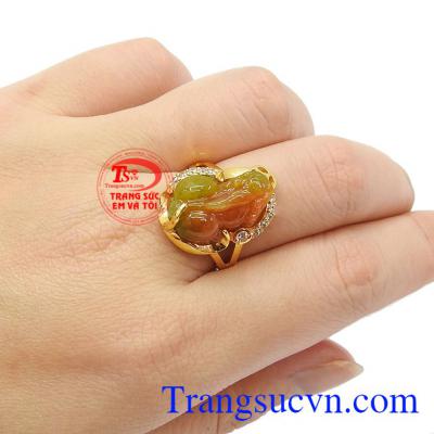 Sản phẩm thích hợp làm quà tặng cho người thân hoặc bạn bè,Nhẫn nữ 14k tỳ hưu hưng thịnh