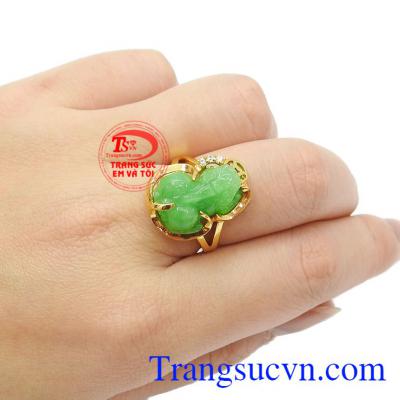 Sản phẩm thích hợp làm quà tặng cho người thân hoặc bạn bè,Nhẫn nữ 14k tỳ hưu tài lộc