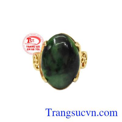 Sản phẩm kết hợp ngọc cẩm thạch thiên nhiên chuẩn chất lượng và vàng tây 14k bền đẹp