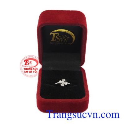 Nhẫn nữ Korea 10k cỏ bốn lá