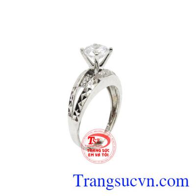Nhẫn nữ Korea 10k sang trọng được nhập khẩu nguyên chiếc từ Hàn Quốc chế tác công nghệ cao