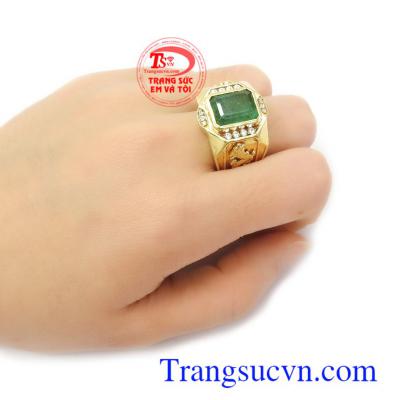 Nhẫn nam đá quý thiên nhiên cao cấp, đeo hợp thời trang và phong thủy