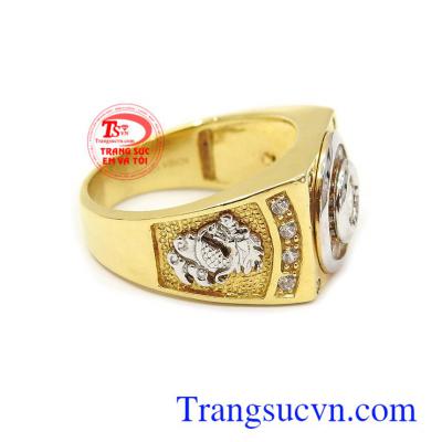 Nhẫn rồng nam kết đá