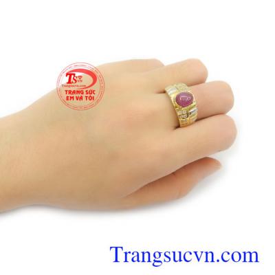 Nhẫn ruby thiên nhiên phù hợp phong cách thời trang phái mạnh, là món quà ý nghĩa cho người yêu thương