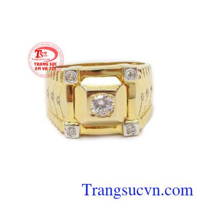 Nhẫn nam vàng tây thời thượng là sản phẩm được phái đẹp đặc biệt ưa chuộng