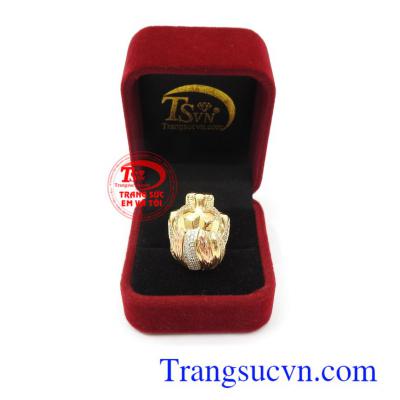 Nhẫn nam vàng 18k thương hiệu uy tín, chất lượng, bảo hành 12 tháng