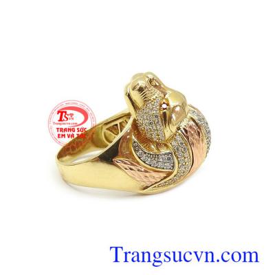 nhẫn nam đẹp đẳng cấp nhẫn đầu sư tử bảo hành 1 năm, giao nhẫn tư tử toàn quốc