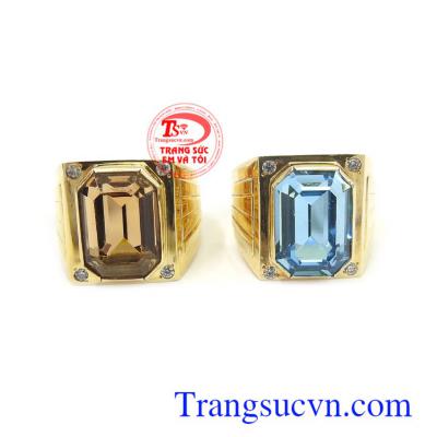 Nhẫn vàng tây nam rẻ vàng 10k bền đẹp, chất lượng, phù hợp phong cách thời trang, gắn đá màu sắc đa dạng, sang trọng, tinh tế