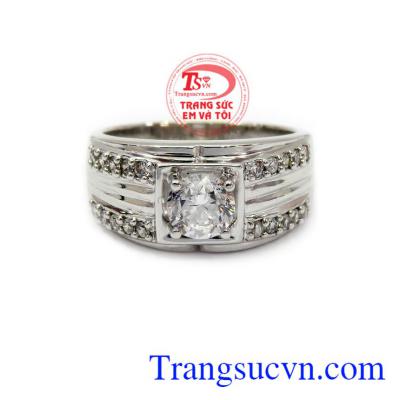 Uy tín khách hàng ưa chuộng, nhẫn nam vàng trắng ưa chuộng