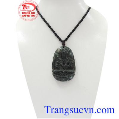 Phật bản mệnh Canxedon tuổi Sửu - Dần - "Hư Không Tạng Bồ Tát" được chạm khắc tinh xảo sắc nét từ đá Canxedon thiên nhiên chuẩn chất lượng