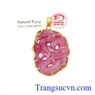 Rồng ruby mặt dây+vàng 10k