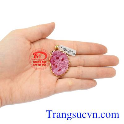 Rồng ruby mặt dây+vàng 10k, bảo hành 6 tháng