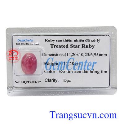Ruby sao ép vỉ may mắn là viên đá tượng trưng cho Mặt Trời, quyền lực, tự do, may mắn và vui vẻ, giúp người đeo gặp nhiều tài lộc, may mắn và bình an trong cuộc sống