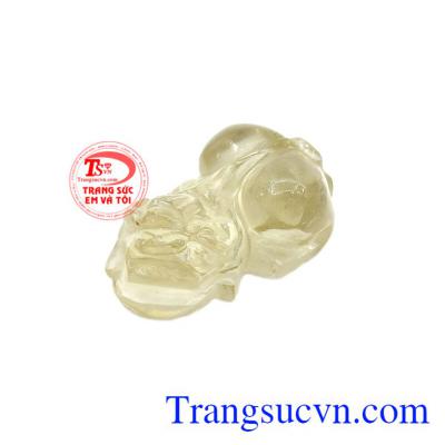 Tỳ hưu thạch anh vàng may mắn được chế tác từ thạch anh vàng thiên nhiên chuẩn chất lượng