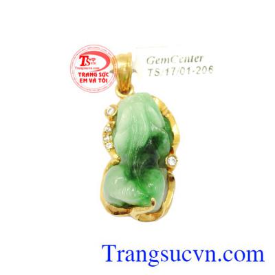 Vàng tây bọc tỳ hưu ngọc Jadeite