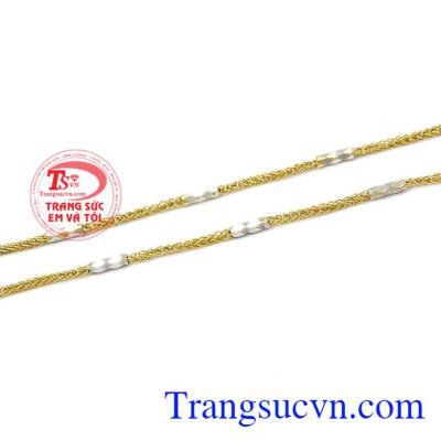 Sản phẩm thích hợp làm quà tặng người thân yêu. Dây vàng 10k Italy nữ